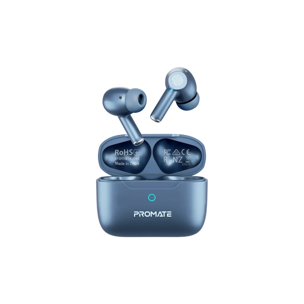 Promate ProPods High-Definition ANC TWS Earphones with intellitouch - Blue