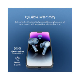 Promate ProPods High-Definition ANC TWS Earphones with intellitouch - Blue