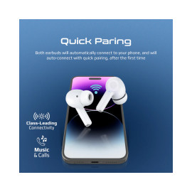 Promate ProPods High-Definition ANC TWS Earphones with intellitouch - White