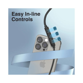 Promate Silken-C Ergonomic In-Ear USB-C Wired Stereo Earphones - Black