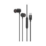 Promate Silken-ENC Ergonomic In-Ear USB-C Wired ENC Stereo Earphones - Black