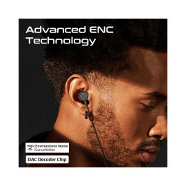Promate Silken-ENC Ergonomic In-Ear USB-C Wired ENC Stereo Earphones - Black