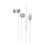 Promate Silken-ENC Ergonomic In-Ear USB-C Wired ENC Stereo Earphones - White