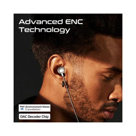 Promate Silken-ENC Ergonomic In-Ear USB-C Wired ENC Stereo Earphones - White