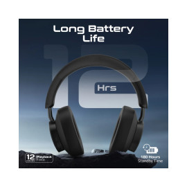Promate Takt High Fidelity Over-Ear Stereo Wireless Headphones - Black