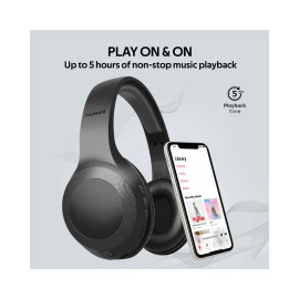 Promate LaBoca Deep Bass Over-Ear Wireless Headphones - Black