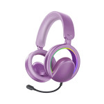 Promate Novon High-Fidelity Open Ear Wireless Over-Ear Headphones with Detachable Mic - Purple
