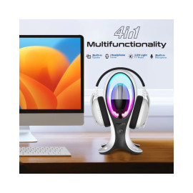 Promate Alpha-X Dynamic High Fidelity Dual Mode RGB Speaker w/ Headphone Stand & USB Hub