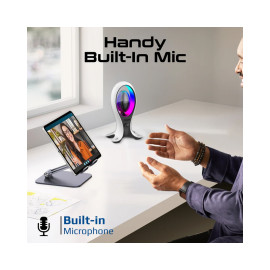 Promate Alpha-X Dynamic High Fidelity Dual Mode RGB Speaker w/ Headphone Stand & USB Hub