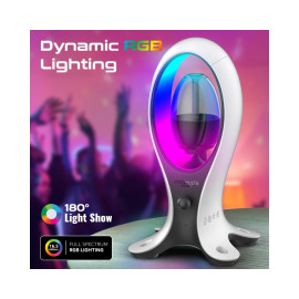 Promate Alpha-X Dynamic High Fidelity Dual Mode RGB Speaker w/ Headphone Stand & USB Hub