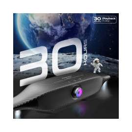 Promate Delta-X 20W BassBoost™ Quad Speaker Wireless RGB Soundbar - Black Titanium