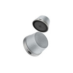 Promate Punch High-Fidelity Mini Bluetooth Speaker with MagSafe Compatible Base - Silver