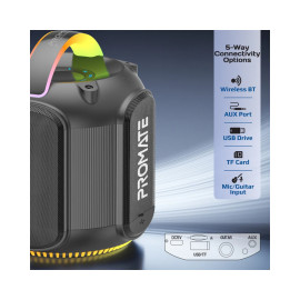 Promate Strike-80 Dynamic RGB Bluetooth v5.3 True Wireless 80W Speaker