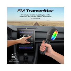 Promate VocalMic 5-in-1 Wireless Karaoke Microphone & Speaker with Dynamic RGB Lights
