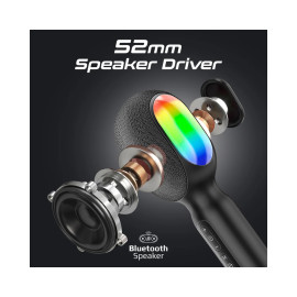Promate VocalMic 5-in-1 Wireless Karaoke Microphone & Speaker with Dynamic RGB Lights