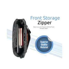 Promate Gear-MB Premium Lightweight Messenger Bag for Laptops up to 15.6” with Front Storage Zipper