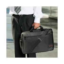 Promate Gear-MB Premium Lightweight Messenger Bag for Laptops up to 15.6” with Front Storage Zipper