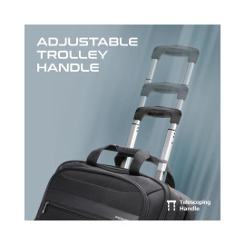 Promate Persona-TR Versatile Travel Trolley Bag for 16” Laptop with Multiple Compartments
