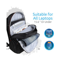 Promate Rebel-BP Laptop Backpack with Spacious Design for 15inch Laptop
