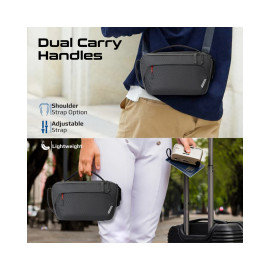 Promate UrbanPouch Versatile Tech Essential Organizer Pouch Bag with Multiple Pockets - Black