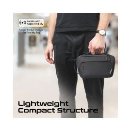 Promate UrbanPouch Versatile Tech Essential Organizer Pouch Bag with Multiple Pockets - Black