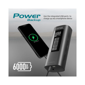 Promate Aerify 150PSI Portable Air Compressor with Power Bank