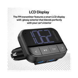 Promate ezFM-2 In-Car FM Transmitter with Dual USB Ports