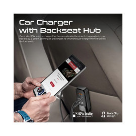 Promate GearHub-120W 120W RapidCharge™ Car Charger with Multi-Port Backseat Charging Hub