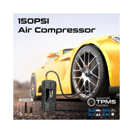 Promate PatrolPack-3 1200A/12V High-Capacity Jump Starter 150PSI Air Compressor with 12000mAh Power bank & Flashlight