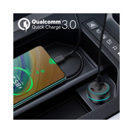 Promate PowerDrive-230 230W RapidCharge™ Car Charger with Dual Power Delivery and Quick Charge Ports