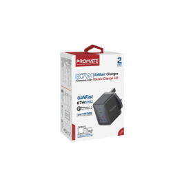 Promate GaNPort4-67PD 67W Power Delivery GaNFast™ Charger with Quick Charge 3.0