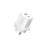 Promate PowerPort-25AC Ultra-Fast Dual Port AC Charger with 25W Power Delivery and QC 3.0 - White