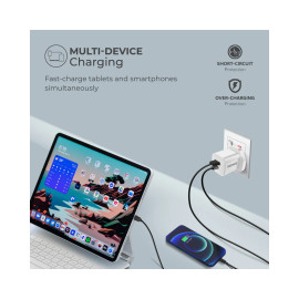 Promate PowerPort-33 33W Power Delivery GaNFast™ Charging Adapter - White
