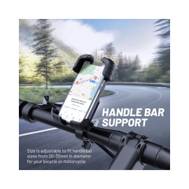 Promate BikeMount-2 Quick-Clamp SecureMount Bike Mount for Smartphones