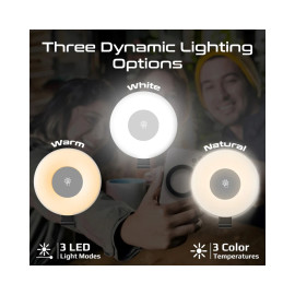 Promate MagHalo Ultra-Slim MagSafe Compatible Rechargeable LED Ring Light