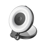 Promate MagHalo-Pro 360° Rotatable Ultra-Slim MagSafe Compatible Rechargeable LED Ring Light - Black