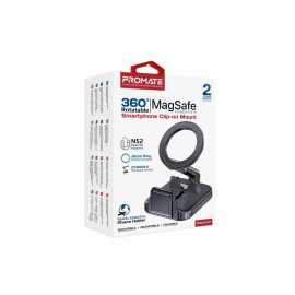 Promate MagHook 360° Rotatable MagSafe Compatible Smartphone Clip-on Mount