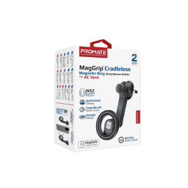 Promate MagHoop-AV MagGrip™ Cradleless Magnetic Ring Smartphone Holder for AC Vent