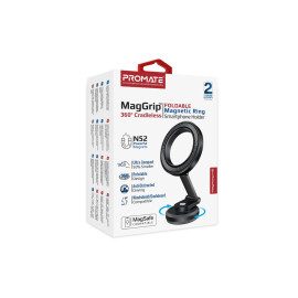 Promate MagHoop-HG MagGrip™ 360° Cradleless Foldable Magnetic Ring Smartphone Holder