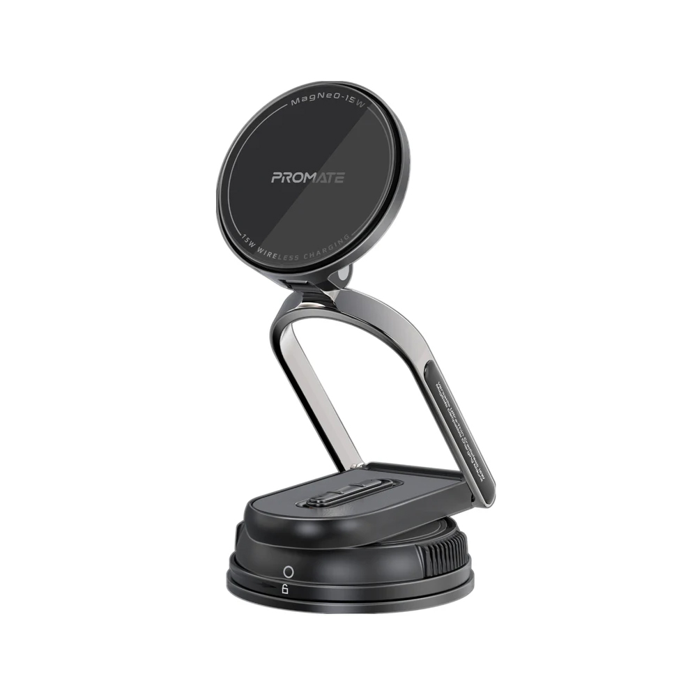 Promate MagNeo-15W Versatile Ultra-Thin Cradleless 15W MagSafe Compatible Charging Mount