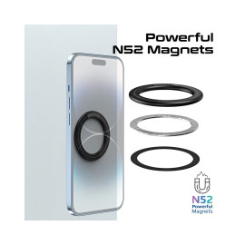 Promate Magnetite 360 Degrees MagSafe Compatible Phone Magnetic Mount - Black