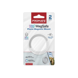 Promate Magnetite 360 Degrees MagSafe Compatible Phone Magnetic Mount - White