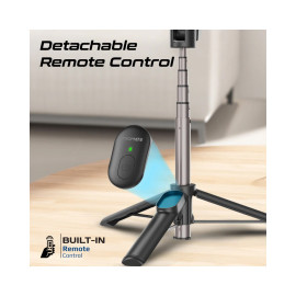 Promate MagStick MagSafe Compatible Foldable Selfie Stick with BT Remote Control