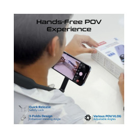 Promate MagView Flexible Neckband MagSafe Compatible Phone Mount for Handsfree POV