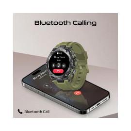 Promate XWatch-R19 1.53" Round Screen Fitness Tracker Smartwatch with BT Calling - Midnight Green