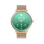 Promate xWatch-US13 1.32" Curved AMOLED Screen Fitness Tracker Smartwatch w/ BT Calling - Rose Gold