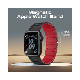 Promate MagBand-MS Premium Magnetic Silicone Watch Band - Black