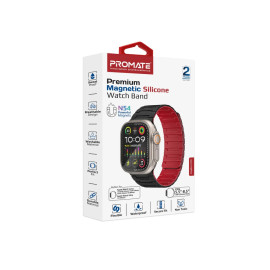 Promate MagBand-MS Premium Magnetic Silicone Watch Band - Black