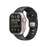 Promate SiliBand-DC Durable Two-Toned Silicone Sporty Watch Band - Black