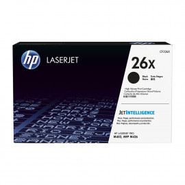 HP 26X High Yield Black Original LaserJet Toner Cartridge (CF226X) HP 26X High Yield Black Original LaserJet Toner Cartridge (CF226X)